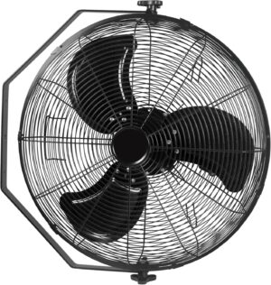 18-Inch Wall Mount Fan, High Velocity Industrial Fan [W58334] with 3 Speeds, Adjustable Tilt, Quiet Metal Construction, 4650 CFM Air Circulator for Garage, Home Gym, Patio, or Workshop